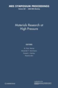 Materials Research at High Pressure (Mrs Proceedings)