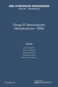 Group IV Semiconductor Nanostructures 2006 (Mrs Proceedings)