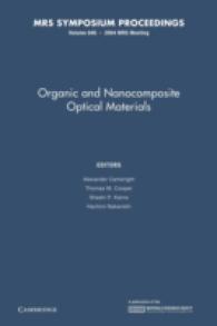 Organic and Nanocomposite Optical Materials (Mrs Proceedings)
