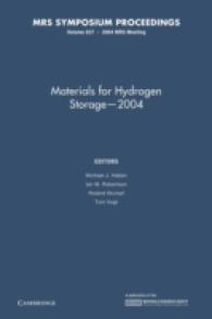 Materials for Hydrogen Storage 2004 (Mrs Proceedings)