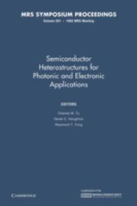 Semiconductor Heterostructures for Photonic and Electronic Applications (Mrs Proceedings)