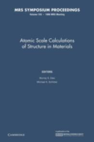 Atomic Scale Calculations of Structure in Materials (Mrs Proceedings)