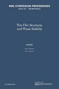 Thin Film Structures and Phase Stability: Volume 187 (Mrs Proceedings)