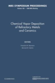 Chemical Vapor Deposition of Refractory Metals and Ceramics (Mrs Proceedings)