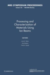 Processing and Characterization of Materials Using Ion Beams (Mrs Proceedings)