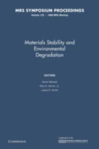 Materials Stability and Environmental Degradation (Mrs Proceedings)