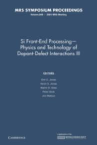 SI Front-End Processing : Physics and Technology of Dopant-Defect Interactions III (Mrs Proceedings)