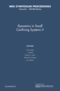 Dynamics in Small Confining Systems V (Mrs Proceedings)