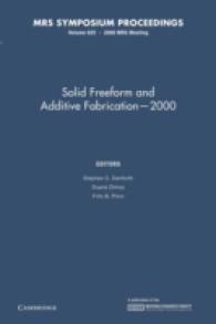 Solid Freeform and Additive Fabrication 2000 (Mrs Proceedings)