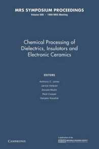 Chemical Processing of Dielectrics, Insulators and Electronic Ceramics: Volume 606 (Mrs Proceedings)