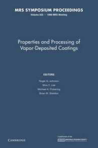 Properties and Processing of Vapor-Deposited Coatings: Volume 555 (Mrs Proceedings)
