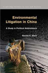 Environmental Litigation in China : A Study in Political Ambivalence (Cambridge Studies in Law and Society)