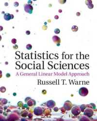 社会科学のための統計学：一般線形モデルを用いたアプローチ<br>Statistics for the Social Sciences : A General Linear Model Approach