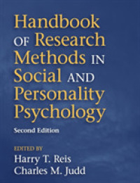 Handbook of Research Methods in Social and Personality Psychology -- Paperback / softback （2 Revised）