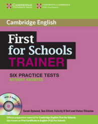 First for Schools Trainer Upper-Intermediate, Six Practice Tests without Answers with 3 Audio Cds (Authored Practice Tests) （PAP/COM）