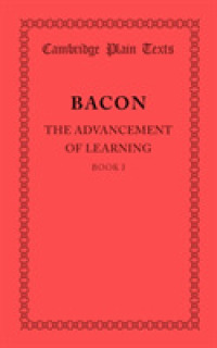 The Advancement of Learning: Book I (Cambridge Plain Texts)