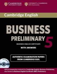 Cambridge English Business 5 Preliminary Self-study Pack (Student's Book with Answers and Audio Cd). （PAP/COM）