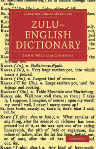 Zulu-English Dictionary (Cambridge Library Collection - Linguistics)