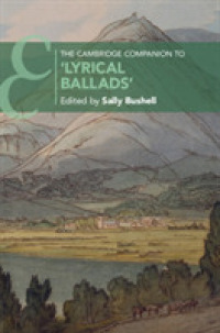 ケンブリッジ版　コールリッジ＆ワーズワース『抒情民謡集』必携<br>The Cambridge Companion to 'Lyrical Ballads' (Cambridge Companions to Literature)