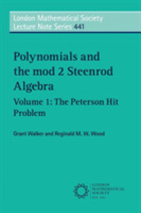 Polynomials and the mod 2 Steenrod Algebra: Volume 1, the Peterson Hit Problem (London Mathematical Society Lecture Note Series)