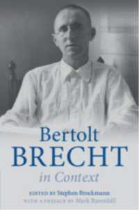 Bertolt Brecht in Context (Literature in Context)