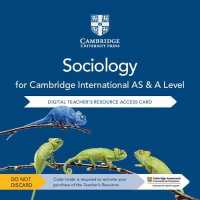 Cambridge International as & a Level Sociology Digital Teacher's Resource Access Card -- Digital product license key （2 Revised）