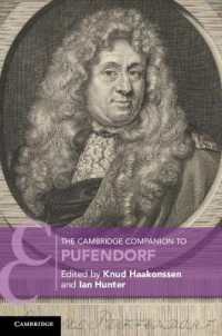ケンブリッジ版　プーフェンドルフ必携<br>The Cambridge Companion to Pufendorf (Cambridge Companions to Law)