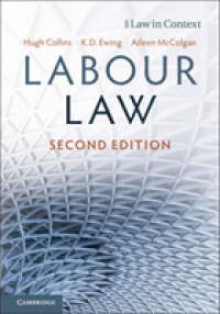 英国労働法テキスト（第２版）<br>Labour Law (Law in Context) （2ND）
