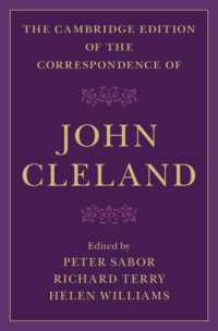 ケンブリッジ版　ジョン・クレランド書簡集<br>The Cambridge Edition of the Correspondence of John Cleland