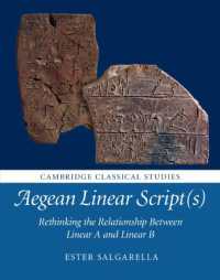 古代エーゲ海世界における線文字<br>Aegean Linear Script(s) : Rethinking the Relationship between Linear a and Linear B (Cambridge Classical Studies)