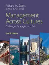 文化を横断するマネジメント（第４版）<br>Management across Cultures : Challenges, Strategies, and Skills -- Hardback （4 Revised）
