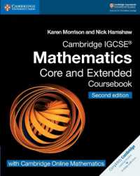 Cambridge IGCSE® Mathematics Coursebook Core and Extended Second Edition with Cambridge Online Mathematics (2 Years) (Cambridge International Igcse) （2ND）