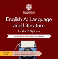 English A: Language and Literature for the Ib Diploma Cambridge Elevate Teacher's Resource Access Card (Ib Diploma) -- Digital product license key （2 Revised）