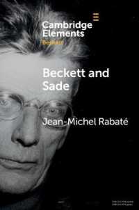 ベケットとサド<br>Beckett and Sade (Elements in Beckett Studies)