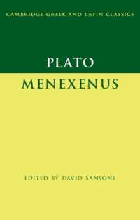 Plato: Menexenus (Cambridge Greek and Latin Classics)