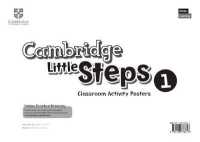 Cambridge Little Steps Level 1 Classroom Activity Posters American English (Cambridge Little Steps) （CHRT）