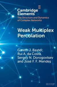 Weak Multiplex Percolation (Elements in the Structure and Dynamics of Complex Networks)