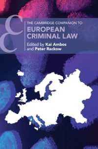 ケンブリッジ版　欧州刑法必携<br>The Cambridge Companion to European Criminal Law (Cambridge Companions to Law)