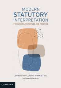 Modern Statutory Interpretation : Framework, Principles and Practice
