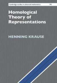Homological Theory of Representations (Cambridge Studies in Advanced Mathematics)