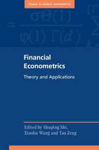 金融計量経済学：理論と応用<br>Financial Econometrics : Theory and Applications (Themes in Modern Econometrics)