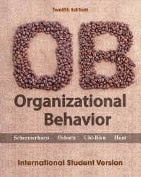 組織行動（第１２版・テキスト）<br>Organizational Behavior (ISV) （12TH）