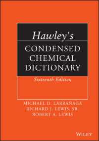 Hawley実用化学辞典（第１６版）<br>Hawley's Condensed Chemical Dictionary (Hawley's Condensed Chemical Dictionary) （16TH）
