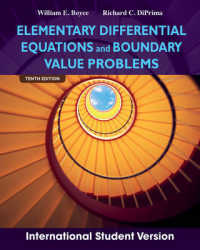 初等微分方程式と境界値問題（第１０版・テキスト）<br>Elementary Differential Equations and Boundary Value Problems (International Student Version) （10TH）