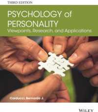 パーソナリティ心理学（第３版）<br>The Psychology of Personality : Viewpoints, Research, and Applications （3TH）