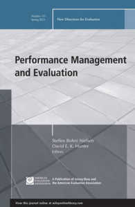 Performance Management and Evaluation : Spring 2013 (New Directions for Evaluation)