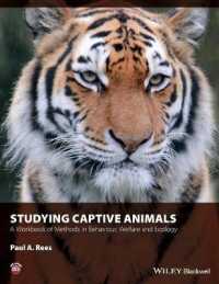 捕獲動物研究法<br>Studying Captive Animals : A Workbook of Methods in Behaviour, Welfare and Ecology （CSM WKB）