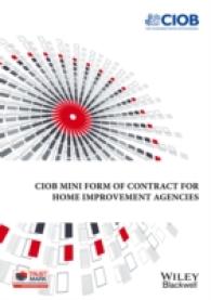 Mini Form of Contract for Home Improvement Agencies -- Paperback
