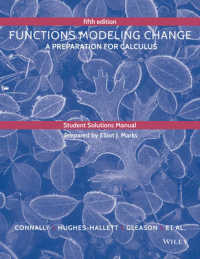 Student Solutions Manual to accompany Functions Modeling Change （5th）