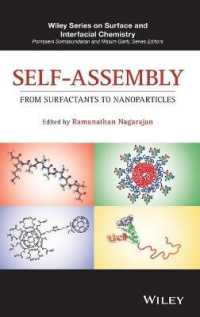 自己組織化：界面活性剤からナノ粒子まで<br>Self-Assembly : From Surfactants to Nanoparticles (Wiley Series on Surface and Interfacial Chemistry)